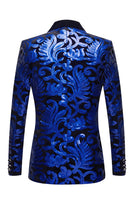 Laden Sie das Bild in den Galerie-Viewer, Rote Pailletten Blumenmuster Herren 2 Stück Anzüge