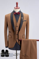 Laden Sie das Bild in den Galerie-Viewer, Lila 3-teilige Herren Anzüge