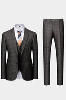 Laden Sie das Bild in den Galerie-Viewer, Schwarze 3-teilige Hochzeitsanzüge Smoking