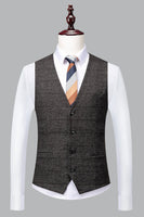 Laden Sie das Bild in den Galerie-Viewer, Schwarze 3-teilige Hochzeitsanzüge Smoking