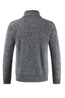 Laden Sie das Bild in den Galerie-Viewer, Burgund Herren Casual Stehkragen Strickjacke Reißverschluss Strickpullover