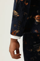 Laden Sie das Bild in den Galerie-Viewer, Schwarz gekerbtes Revers Doppelreihige Herren Ballanzüge