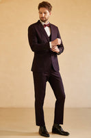 Laden Sie das Bild in den Galerie-Viewer, Gekerbtes Revers Einzelne Taste Hochzeitsanzug