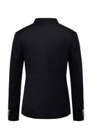 Laden Sie das Bild in den Galerie-Viewer, Marineblauer Stehkragen Einreihiger Herrenblazer