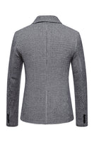 Laden Sie das Bild in den Galerie-Viewer, Khaki Plaid Ein Knopf Herren Blazer