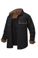 Laden Sie das Bild in den Galerie-Viewer, Herren Arbeitskleidung Waschtes Baumwollhemd