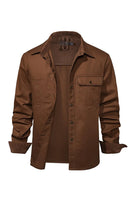 Laden Sie das Bild in den Galerie-Viewer, Herren Arbeitskleidung Waschtes Baumwollhemd