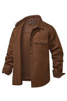 Laden Sie das Bild in den Galerie-Viewer, Herren Arbeitskleidung Waschtes Baumwollhemd