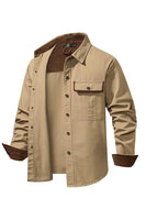 Laden Sie das Bild in den Galerie-Viewer, Herren Arbeitskleidung Waschtes Baumwollhemd