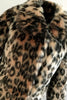 Laden Sie das Bild in den Galerie-Viewer, Brauner Leopard Revers Hals Midi Faux Pelz Shearling Mantel