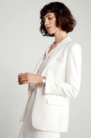 Laden Sie das Bild in den Galerie-Viewer, Grauer einreihiger Damen Party Blazer