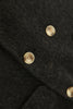 Laden Sie das Bild in den Galerie-Viewer, Schwarzer zweireihiger Slim-Fit-Mantel für lange Damen mit schwarzem Schirm Revers