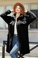 Laden Sie das Bild in den Galerie-Viewer, Kamel Fleece Midi-Mantel mit Knöpfen