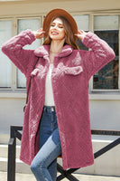 Laden Sie das Bild in den Galerie-Viewer, Kamel Fleece Midi-Mantel mit Knöpfen