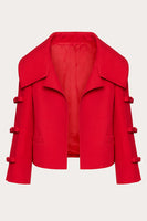 Laden Sie das Bild in den Galerie-Viewer, Rot Peak Revers Damen Party Blazer