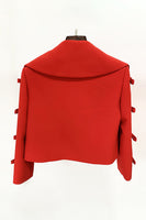 Laden Sie das Bild in den Galerie-Viewer, Rot Peak Revers Damen Party Blazer