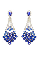 Laden Sie das Bild in den Galerie-Viewer, Königsblaue Strass Ohrstecker