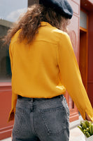 Laden Sie das Bild in den Galerie-Viewer, Elfenbein Seide Knopf Damen Bluse