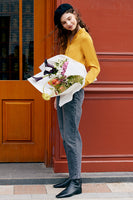 Laden Sie das Bild in den Galerie-Viewer, Elfenbein Seide Knopf Damen Bluse