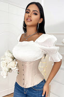 Laden Sie das Bild in den Galerie-Viewer, Stahlknochen Baumwolle mit langem Oberkörper Sanduhr Shapewear