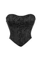 Laden Sie das Bild in den Galerie-Viewer, Schwarzes Unterbrust Taillen Trainer Korsett mit schwarzen Knochen