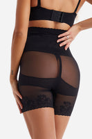 Laden Sie das Bild in den Galerie-Viewer, Aprikose Hohe Taille Korsett Lifting Korsett Spitze Atmungsaktive Shapewear