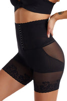 Laden Sie das Bild in den Galerie-Viewer, Aprikose Hohe Taille Korsett Lifting Korsett Spitze Atmungsaktive Shapewear