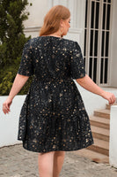 Laden Sie das Bild in den Galerie-Viewer, A Linie Quadratischer Ausschnitt Grüner Samt Übergröße Weihnachtskleid