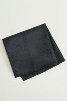 Laden Sie das Bild in den Galerie-Viewer, Schwarzer Jacquard Satin Fliege Tasche Square Set