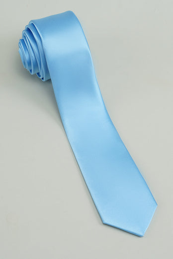 Blau Einfarbig Formal Krawatte für Herren