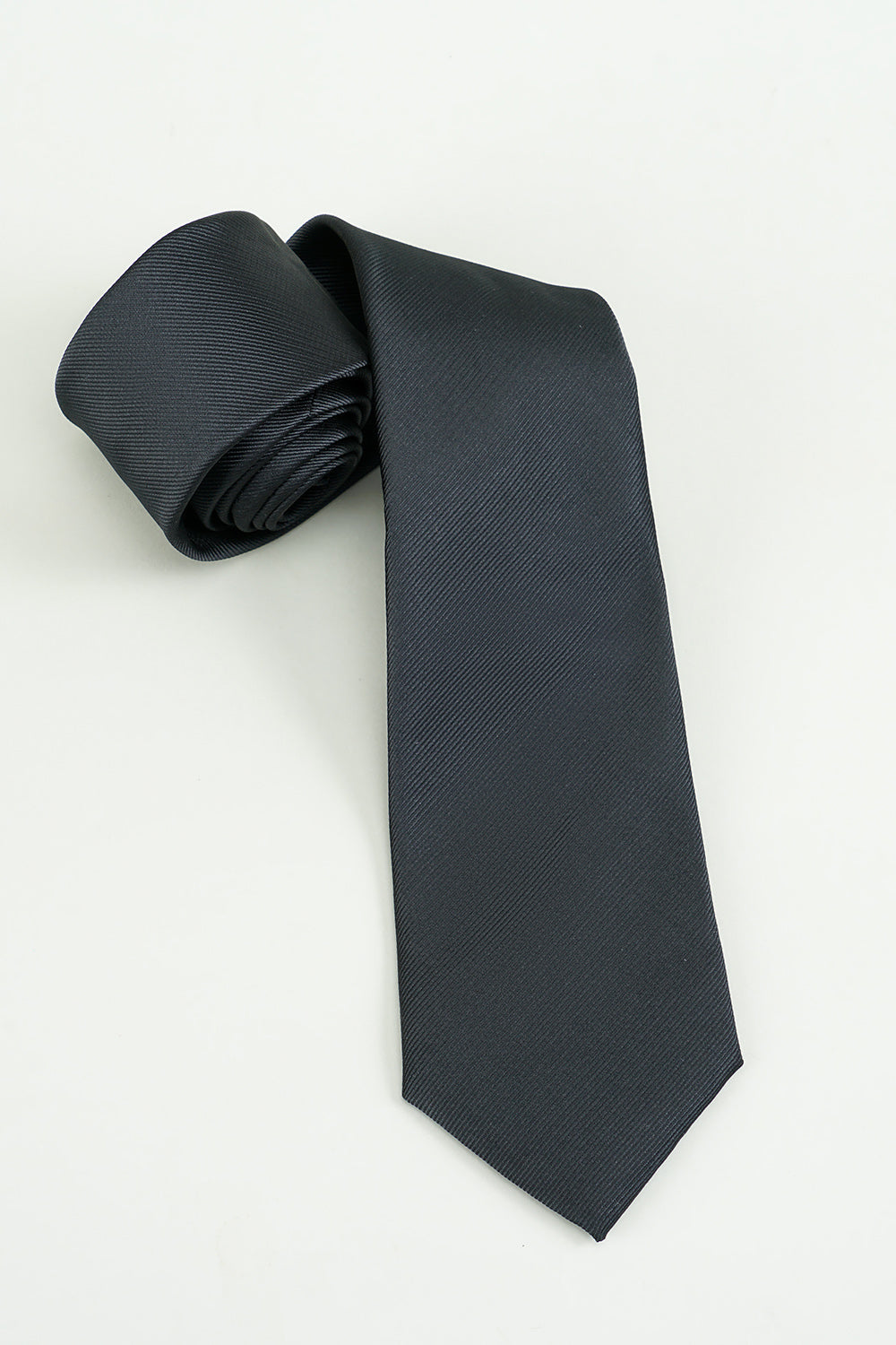 Schwarze, solide satinierte Party krawatte
