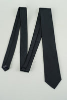 Laden Sie das Bild in den Galerie-Viewer, Schwarze, solide satinierte Party krawatte