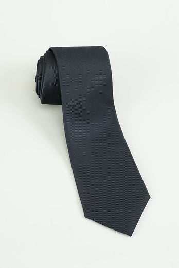 Schwarze, solide satinierte Party krawatte
