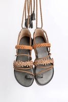 Laden Sie das Bild in den Galerie-Viewer, Armeegrün Casual Riemchensandalen