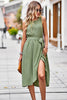 Laden Sie das Bild in den Galerie-Viewer, Grünes Polka Dots Midi Sommerkleid