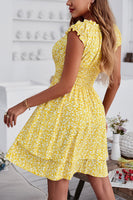 Laden Sie das Bild in den Galerie-Viewer, Schulterfreies Sommerkleid im Resort-Stil mit Druck