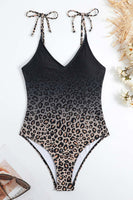 Laden Sie das Bild in den Galerie-Viewer, Einteiliger brauner Badeanzug mit Strandrock