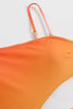 Laden Sie das Bild in den Galerie-Viewer, Hohe Taille Orange einteilige Bademode mit ausgeschnittener Bademode