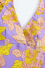 Laden Sie das Bild in den Galerie-Viewer, Blumen bedruckt Hohe Taille Einteiliger lila Badeanzug