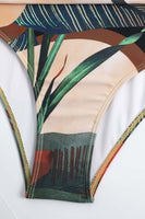 Laden Sie das Bild in den Galerie-Viewer, Retro Style Kaffee bedruckt Hohe Taille Einteilige Bademode