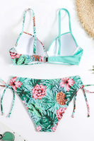 Laden Sie das Bild in den Galerie-Viewer, Grünes Vorderkreuz zweiteilige Bikini-Sets