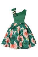 Laden Sie das Bild in den Galerie-Viewer, Blumen Lila ärmelloses Mädchen Partykleid