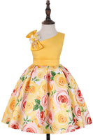 Laden Sie das Bild in den Galerie-Viewer, Blumen Lila ärmelloses Mädchen Partykleid