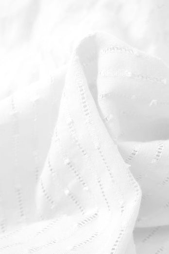 Weißes Midi Sommerkleid mit V-Ausschnitt