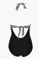 Laden Sie das Bild in den Galerie-Viewer, Streifen Neckholder Einteilige Bademode