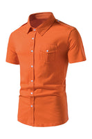 Laden Sie das Bild in den Galerie-Viewer, Schwarze Schlanke Passform Oberteile mit kurzen Ärmeln für Herren