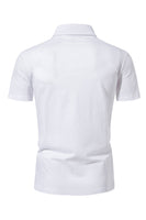 Laden Sie das Bild in den Galerie-Viewer, Schwarze Schlanke Passform Oberteile mit kurzen Ärmeln für Herren