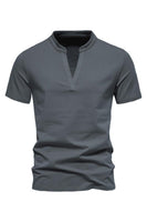 Laden Sie das Bild in den Galerie-Viewer, Sommer Kurzarm Oberteile mit V-Ausschnitt Herren