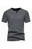Laden Sie das Bild in den Galerie-Viewer, Tasten Sommer Kurzarm Casual Herren T-Shirt
