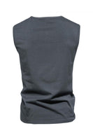 Laden Sie das Bild in den Galerie-Viewer, Sommer Ärmellose Knöpfe Herren T-Shirt